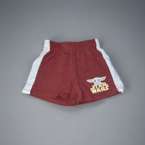 Star Wars Boys Baby Yoda "The Child" Shorts Size 18M Brown Gray Stripe